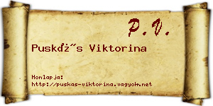 Puskás Viktorina névjegykártya